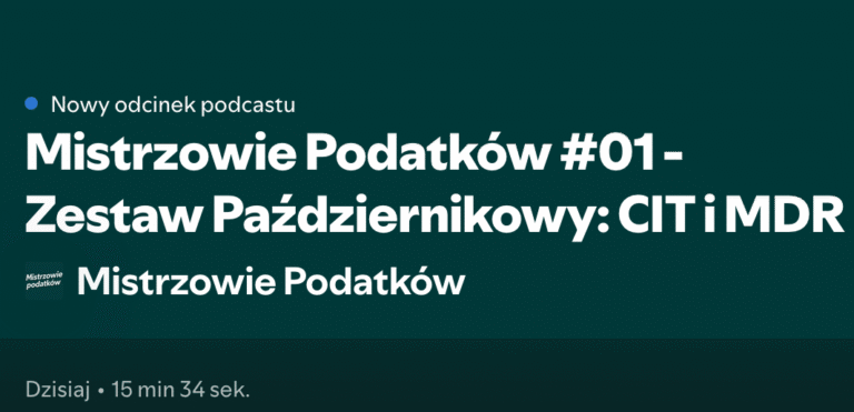 Mistrzowie Podatków Podcast Odcinek 1